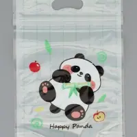 Пакет подарочный, с zip-lock застежкой, "Счастливая панда", 15х23 &plusmn; 1см МИКС