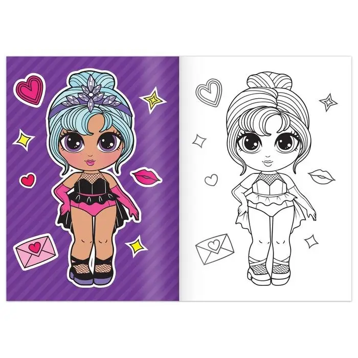 Раскраска &laquo;WOW Girls. Звёздный вечер&raquo;, формат А5, 12 стр.