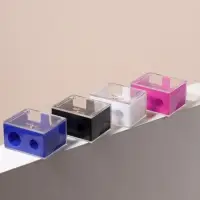 Точилка косметическая, с крышкой, двойная, МИКС