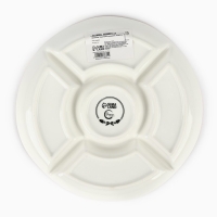 Новый год! Менажница керамическая &laquo;Новогоднее настроение&raquo;, 25.5х3 см, цвет белый