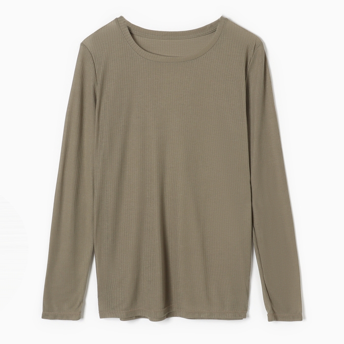 Лонгслив женский KAFTAN: Basic line цвет хаки, размер 50-52