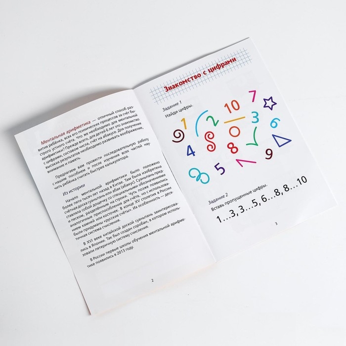 Счёты с пособием по ментальной арифметике 3-6 лет