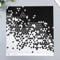 Бумага для скрапбукинга "Треугольники в деталях" плотность 180 гр 30,5х32 см