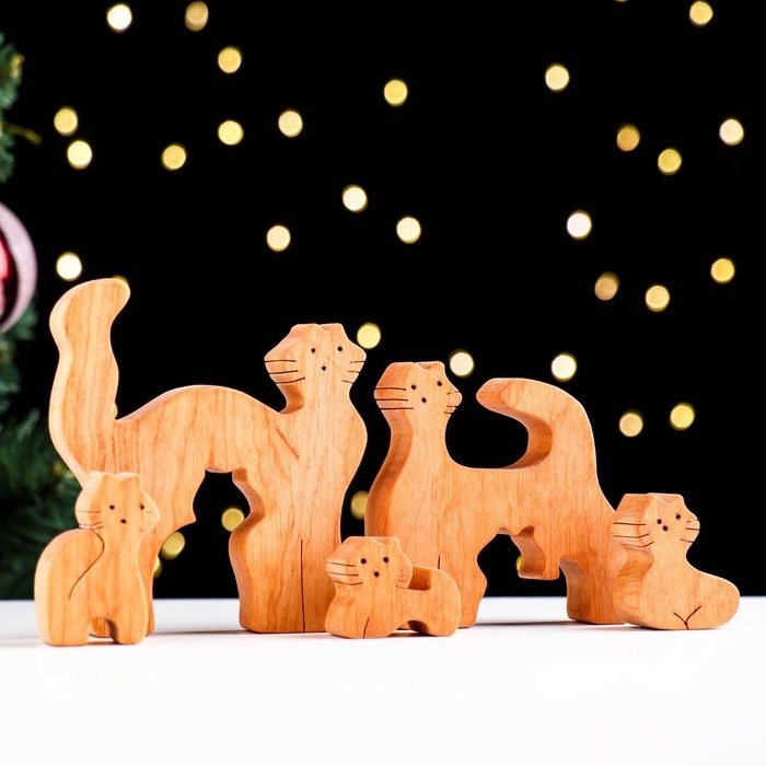 Сувенир-пазл Сувенир-пазл "Семья котов", 5 шт ,15,5х10,5 см