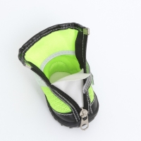 Ботинки высокие для больших собак, набор 4 шт, размер M (подошва 9х6,4 см), чёрно-салатовые