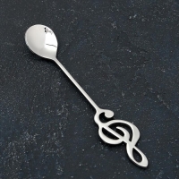 Ложка десертная из нержавеющей стали Magistro &laquo;Нота&raquo;, длина 15,5 см, цвет серебряный