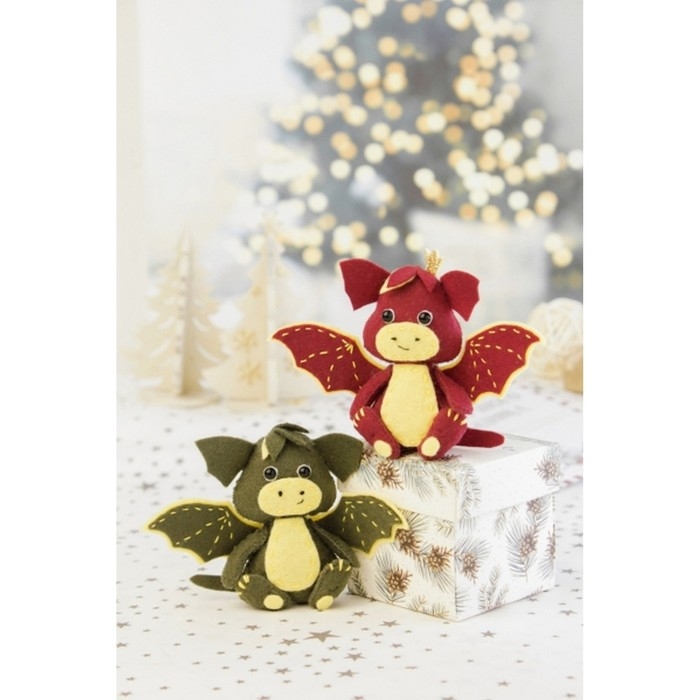 Набор для изготовления текстильной игрушки «Дракончик Боня и дракоша Ляля» рост — 12 см Набор для изготовления текстильной игрушки «Дракончик Боня и дракоша Ляля» рост — 12 см