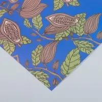 Бумага для скрапбукинга "Какао на синем" плотность 180 гр 30,5х32 см