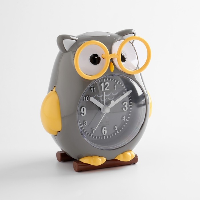 Часы - будильник настольные "Сова", дискретный ход, циферблат d-7.5 см, 13 х 11 см, 2AА