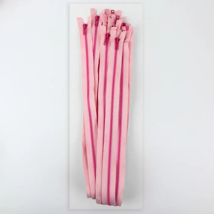 Молния &laquo;Трактор&raquo;, №5, разъёмная, замок автомат, 90 см, розовая