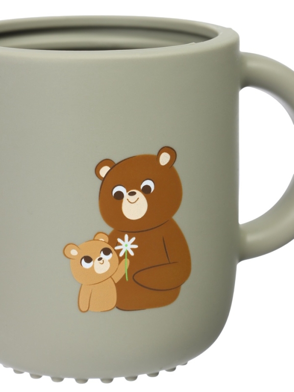 Крошка я, силиконовый поильник, серия мишка, серый SL-07273