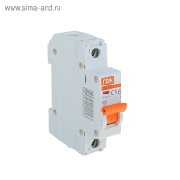 Выключатель автоматический TDM ВА47-29, 1п, 16 А, 4.5 кА
