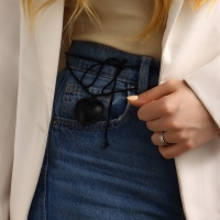 Портупея с кулоном &laquo;Сердечко&raquo; кожа, трансформер, чёрная, 150 см