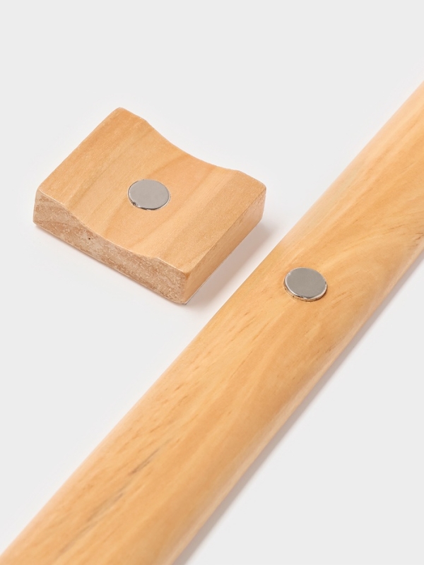 Ложка для обуви с магнитным держателем, дерево лотос, 55х4,1х1 см