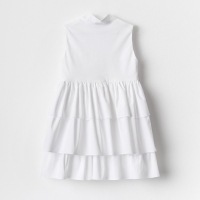 Платье для девочки MINAKU: Cotton collection цвет белый, р-р 116 Платье для девочки MINAKU: Cotton collection цвет белый, р-р 116