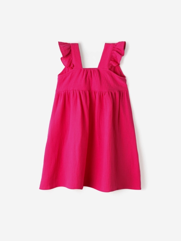 Сарафан из муслина для девочек KAFTAN, рост 128 см, розовый