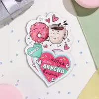 Мини-открытка Love is, глиттер, 10&times;13.5 см