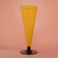 Фужер пластиковый одноразовый &laquo;Конус&raquo;, 150-180 мл, жёлтый
