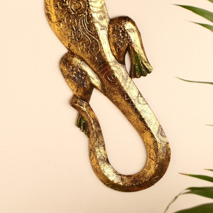 Панно дерево "Геккон" 48х12,5х1,1 см