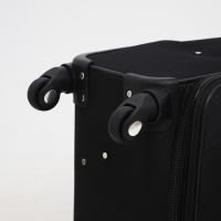 Чемодан средний 52 л (M), отдел на молнии, кодовый замок, с расширением, цвет чёрный