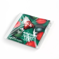 Открытка с фигуркой из глазури &laquo;Ёлочные шары&raquo;, 18 г