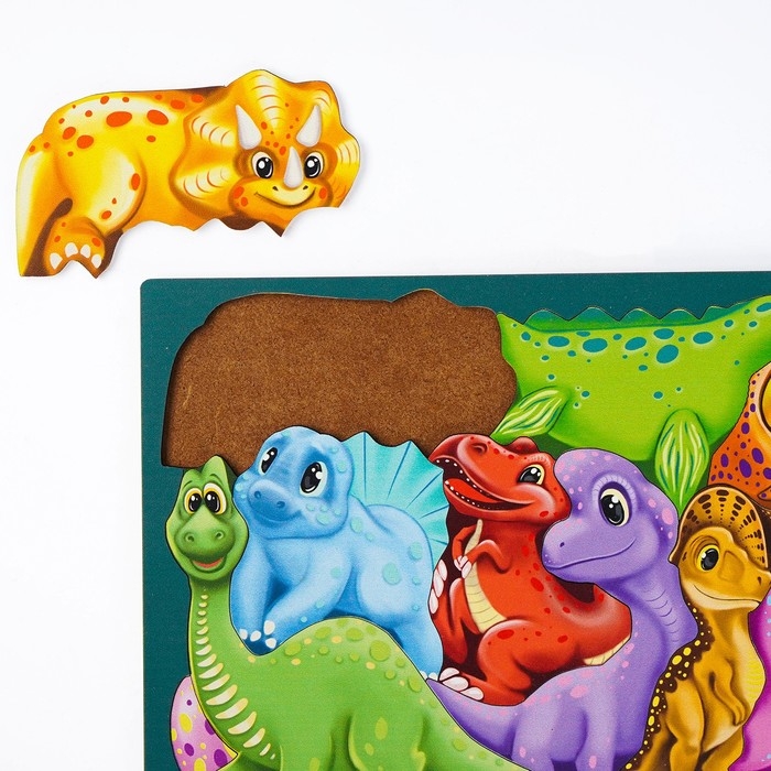 Пазл фигурный &laquo;Динозаврики&raquo;, 12 деталей, от 3 лет