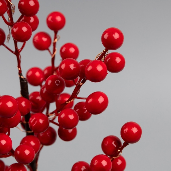 Светодиодный куст &laquo;Ягоды&raquo; 35 см, 30 LED, батарейки AAx3 (нет в комплекте), свечение тёплое белое