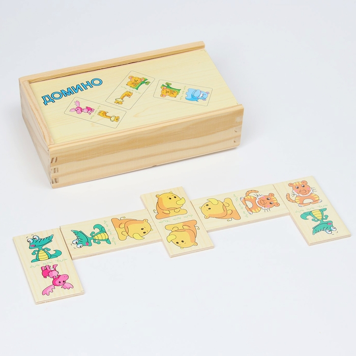 Домино &laquo;Зверята&raquo; 10,5 &times; 18,5 &times; 5 см