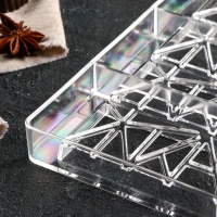 Форма для шоколада &laquo;Лайни&raquo;, 20&times;12&times;2,5 см, 4 ячейки 8,5&times;4,2&times;1 см, цвет прозрачный