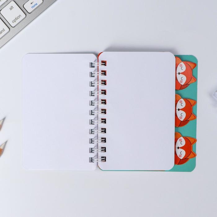 Блокнот с разделителями А7, 40 л &laquo;лиса&raquo;