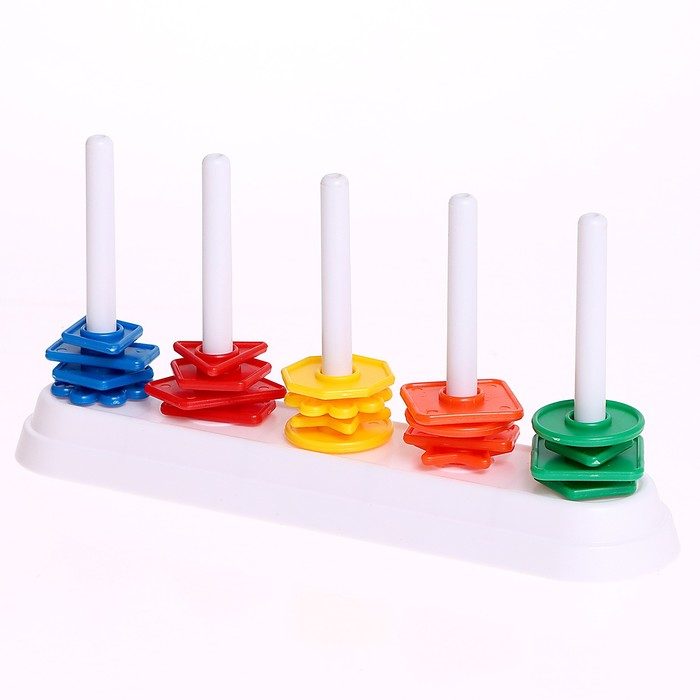 Обучающий набор &laquo;Умная пирамидка&raquo;, звенья, задания, основа, по методике Монтессори