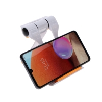 Подставка для телефона LuazON, складная, усиленная, регулируемая высота, бело/оранжевая Подставка для телефона LuazON, складная, усиленная, регулируемая высота, бело/оранжевая