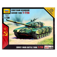Сборная модель &laquo;Советский основной боевой танк Т-72Б&raquo;, Звезда, 1:100, (7400)