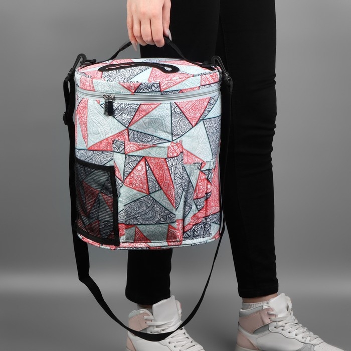 Сумка-футляр &laquo;Цветы&raquo;, с ручками/карманами, d = 28 &times; 32 см, цвет разноцветный