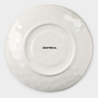 Чайная пара фарфоровая Доляна &laquo;Космос&raquo;, 2 предмета: чашка 250 мл, блюдце d=16 см, цвет зелёный