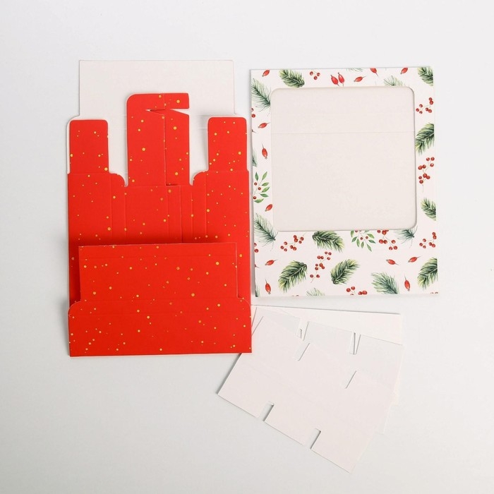 Коробка под 9 конфет с ячейками &laquo;Загадай желание&raquo; 14,5 х 14,5 х 3,5 см, Новый год