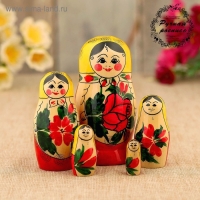 Матрёшка «Зоя», желтый платок, 5 кукольная, 12 см Матрёшка «Зоя», желтый платок, 5 кукольная, 12 см