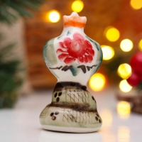 Сувенир "Змея Королева" 8х5 см, гжель, цвет