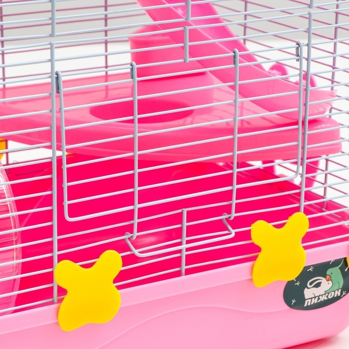 Клетка для грызунов "Пижон", 31 х 24 х 46 см, розовая