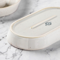 Блюдо фарфоровое овальное Magistro Urban, 260 мл, 18&times;9,8&times;2,5 см, цвет белый