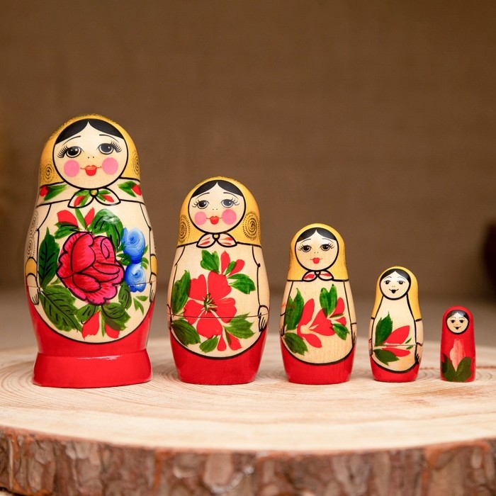 Матрёшка &laquo;Хохлома&raquo;, 5 кукольная, высшая категория