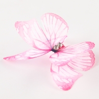 Декор для творчества &laquo;Бабочка&raquo;, двухслойный, набор 12 шт., размер 1 шт. &mdash; 5 &times; 4 см, цвет розовый