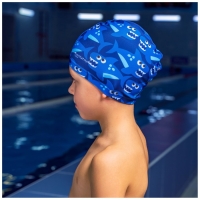Шапочка для плавания детская ONLYTOP Swim &laquo;Акулы&raquo;, тканевая, обхват 46-52 см