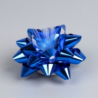 Светодиодная игрушка &laquo;Бант-звезда&raquo; 9 &times; 6 &times; 9 см, батарейки LR44х3 (в комплекте), свечение мульти, синяя