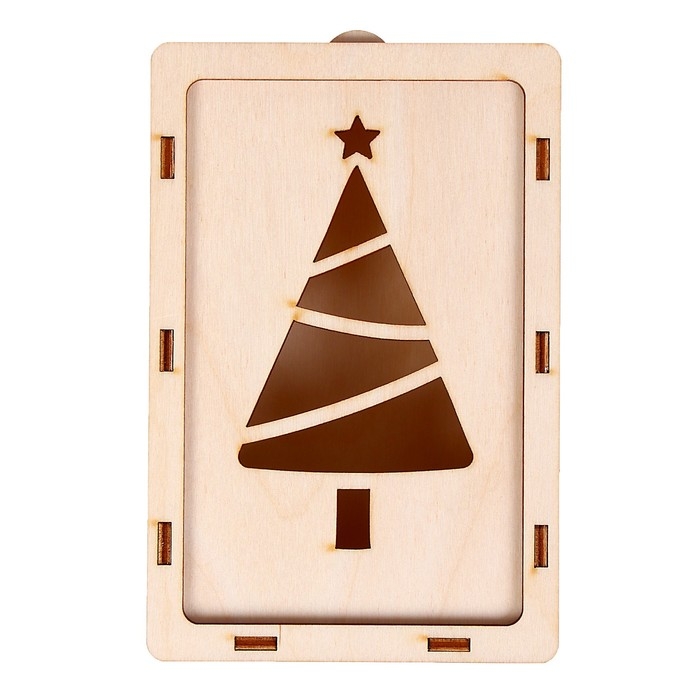 Заготовка для творчества &laquo;Шкатулка с выдвижной крышкой. Ёлочка&raquo;