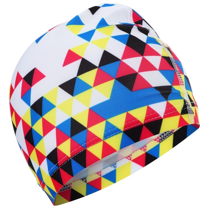 Шапочка для плавания взрослая ONLYTOP &laquo;Мозаика&raquo;, тканевая, обхват 54-60 см
