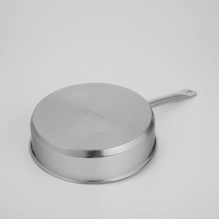 Сковорода &laquo;Общепит&raquo;, d=28 см, h=7,5 см, корпус 0,6 мм, дно ТРС 3,5 мм, индукция