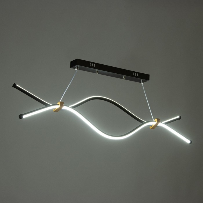 Светильник "Волны" LED 32Вт 6000К чёрный 100х18-85 см