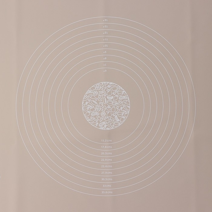 Коврик с разметкой Доляна &laquo;Капучино&raquo;, силикон, 70&times;50 см, цвет бежевый