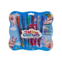 Набор гелевых ручек "Тату" 6 цветов, в блистере